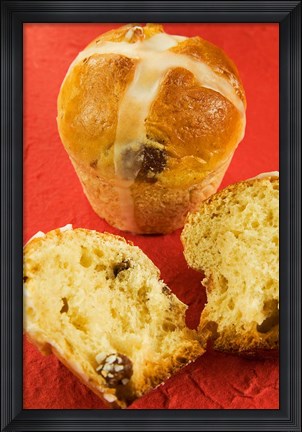 Framed Hot cross buns, an English Easter specialty Print