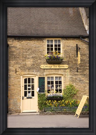 Framed Cottage Tea Rooms, Stow on the Wold, Cotswolds, Gloucestershire, England Print