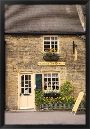 Framed Cottage Tea Rooms, Stow on the Wold, Cotswolds, Gloucestershire, England Print