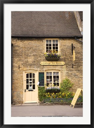 Framed Cottage Tea Rooms, Stow on the Wold, Cotswolds, Gloucestershire, England Print