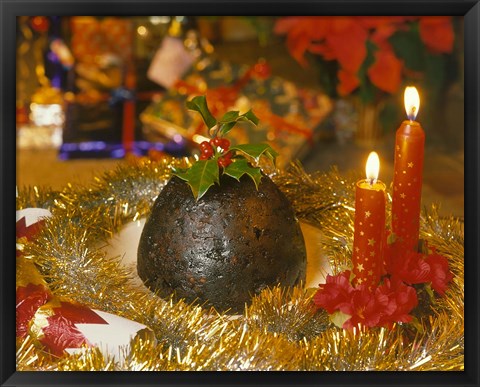 Framed Christmas Pudding, England Print