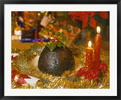 Framed Christmas Pudding, England Print