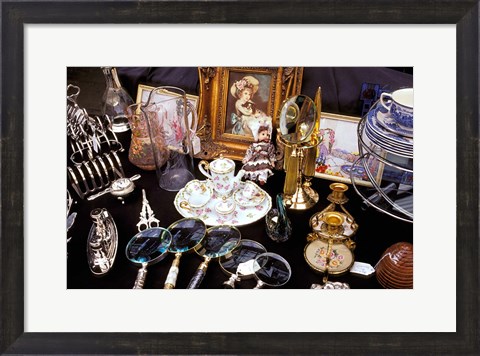 Framed Antiques For Sale, Apple Market, Covent Garden, London, England Print