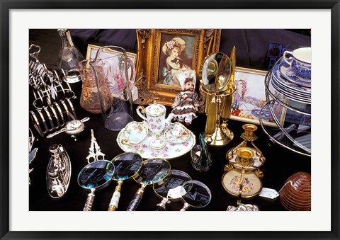 Framed Antiques For Sale, Apple Market, Covent Garden, London, England Print