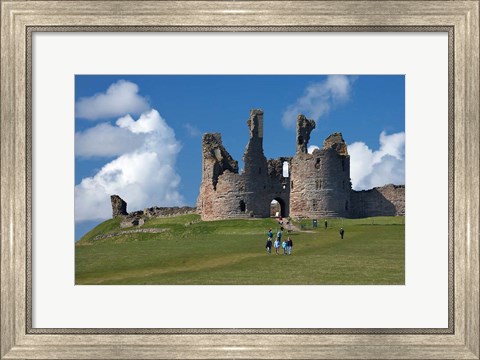 Framed Dunstanburgh Castle Ruins, Northumberland, England Print