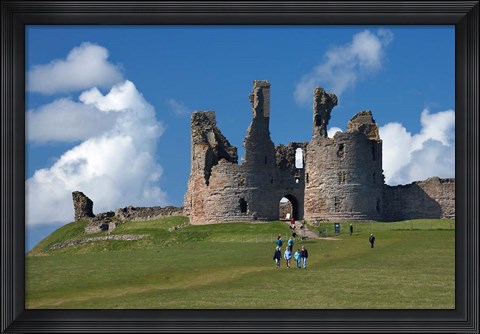Framed Dunstanburgh Castle Ruins, Northumberland, England Print