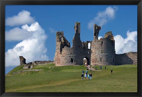 Framed Dunstanburgh Castle Ruins, Northumberland, England Print