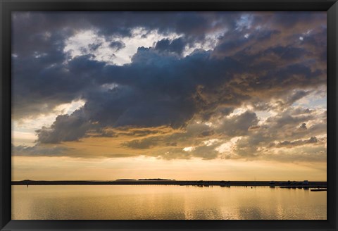 Framed Evening light at West Kirby, Wirral, England Print