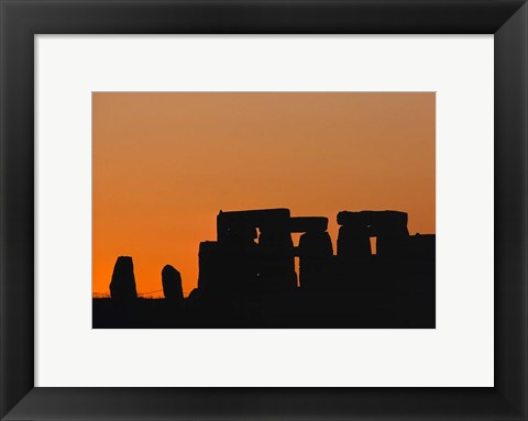 Framed England, Salisbury Plain, Stonehenge Sunset Print