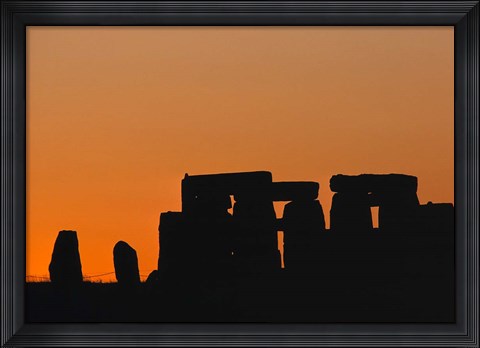Framed England, Salisbury Plain, Stonehenge Sunset Print