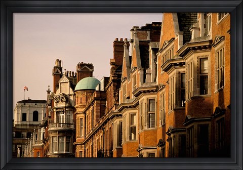 Framed Buildings of Upper Grosvenor Street, Mayfair, London, England Print