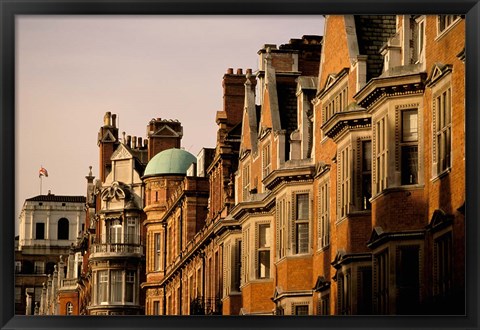 Framed Buildings of Upper Grosvenor Street, Mayfair, London, England Print