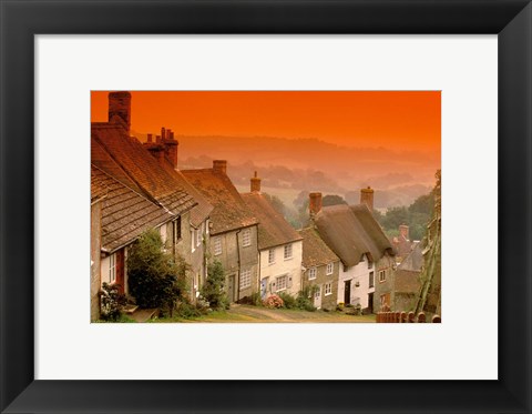 Framed Shaftesbury, Gold Hill, Dorset, England Print