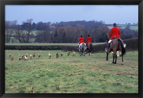 Framed Quorn Fox Hunt, Leicestershire, England Print