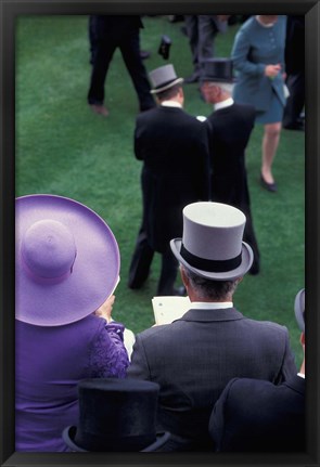 Framed Formally dressed race patrons, Royal Ascot, England Print