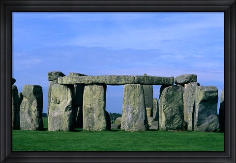 Framed Abstract of Stones at Stonehenge, England Print