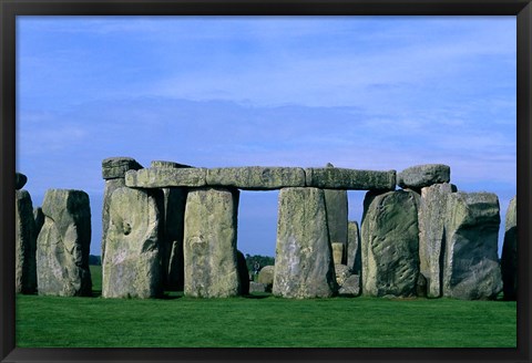 Framed Abstract of Stones at Stonehenge, England Print