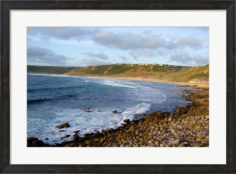 Framed Cliffs and Ocean, Lands End in Cornwall, England Print