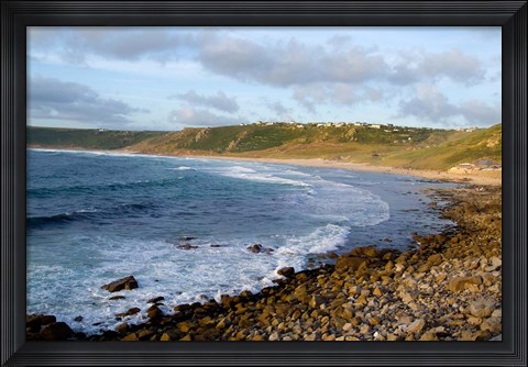 Framed Cliffs and Ocean, Lands End in Cornwall, England Print