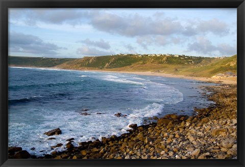 Framed Cliffs and Ocean, Lands End in Cornwall, England Print