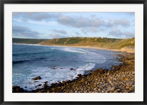 Framed Cliffs and Ocean, Lands End in Cornwall, England Print