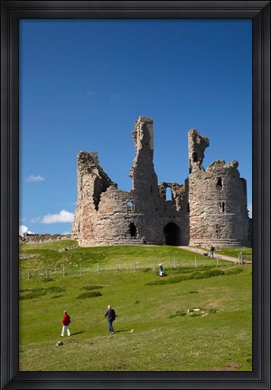 Framed Dunstanburgh Castle Ruins, Northumberland, England Print