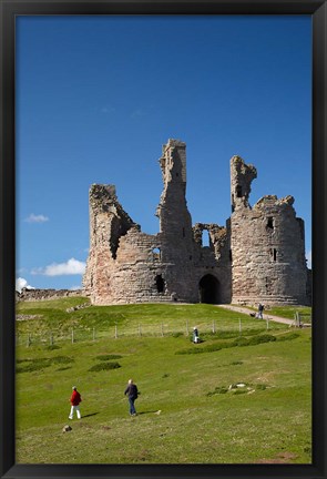 Framed Dunstanburgh Castle Ruins, Northumberland, England Print