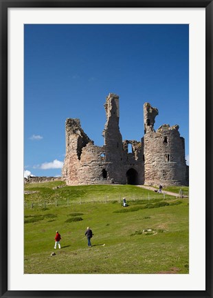 Framed Dunstanburgh Castle Ruins, Northumberland, England Print