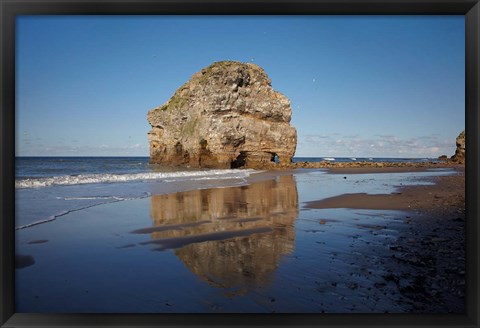 Framed Marsden Rock, South Shields, South Tyneside, England Print