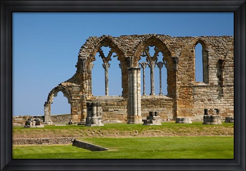 Framed Whitby Abbey ruins (built circa 1220), Whitby, North Yorkshire, England Print
