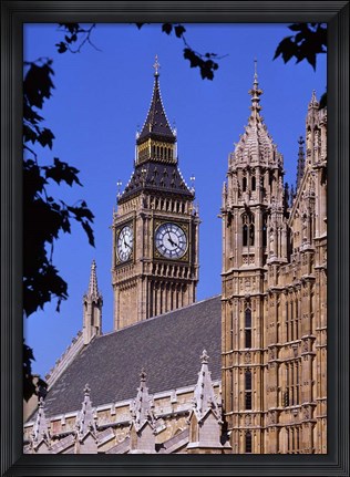 Framed Big Ben and Houses of Parliament, London, England Print