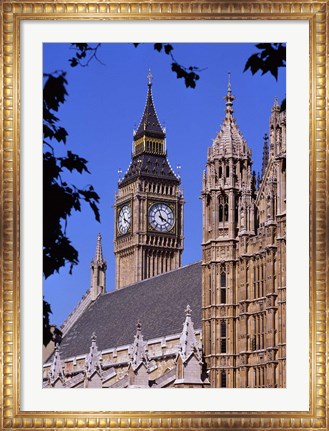 Framed Big Ben and Houses of Parliament, London, England Print