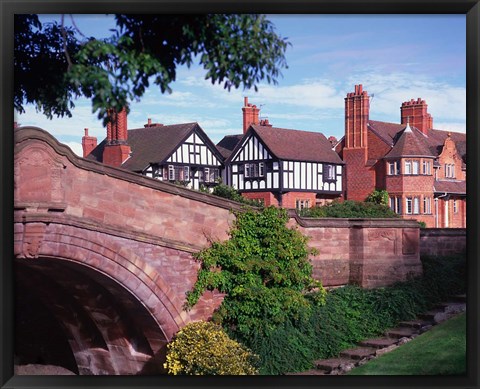 Framed Dell, Port Sunlight Village, Wirral, Merseyside, England Print