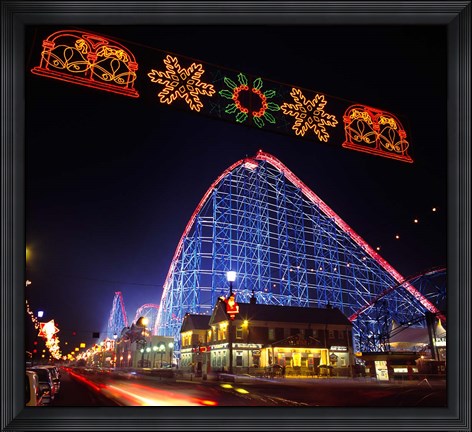 Framed Big One Roller Coaster, Blackpool, Lancashire, England Print