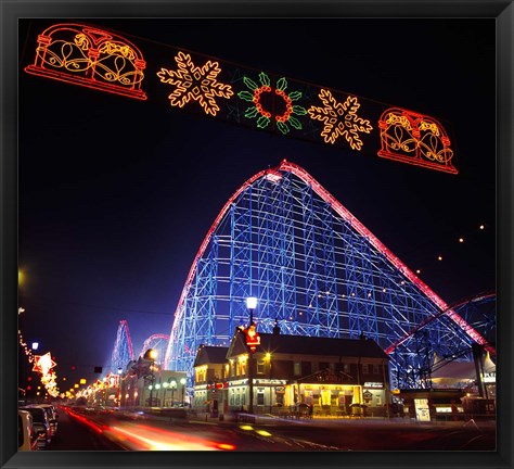 Framed Big One Roller Coaster, Blackpool, Lancashire, England Print