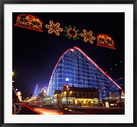 Framed Big One Roller Coaster, Blackpool, Lancashire, England Print