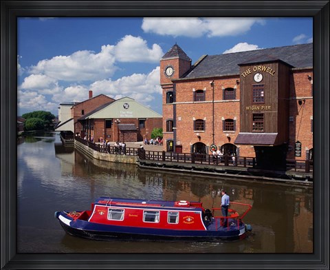 Framed Wigan Pier, Lancashire, England Print