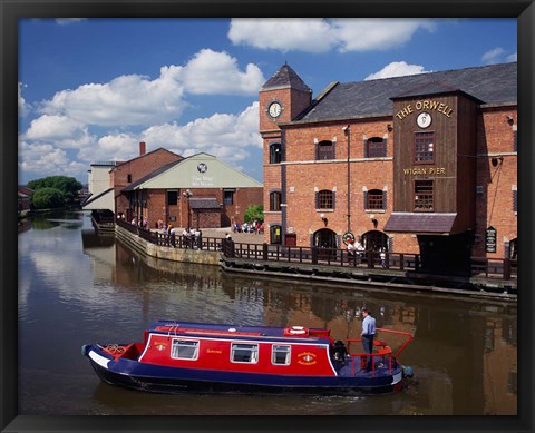 Framed Wigan Pier, Lancashire, England Print