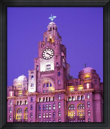 Framed Liver Building, Liverpool, Merseyside, England Print