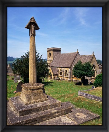 Framed Snowshill, Gloucestershire, Cotswolds, England Print