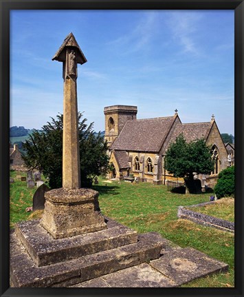 Framed Snowshill, Gloucestershire, Cotswolds, England Print