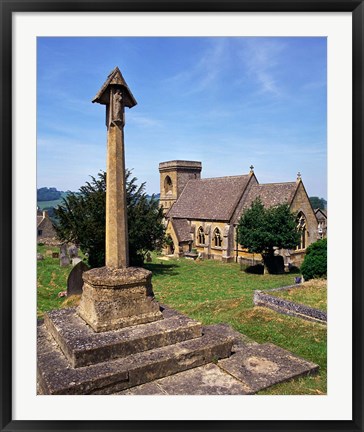 Framed Snowshill, Gloucestershire, Cotswolds, England Print