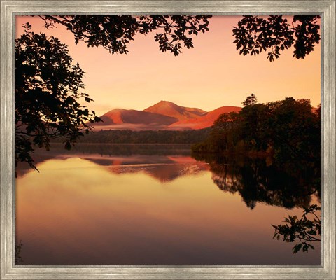 Framed Derwent Water in The Lake District, Cumbria, England Print
