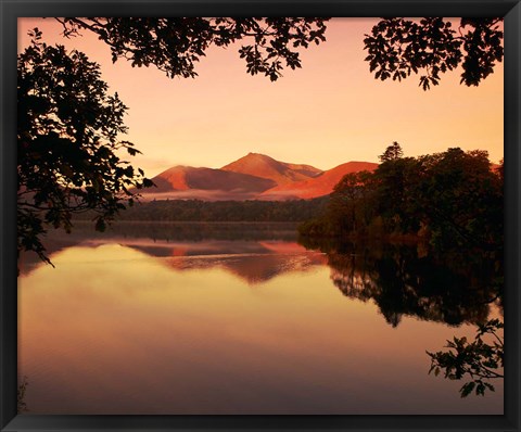 Framed Derwent Water in The Lake District, Cumbria, England Print