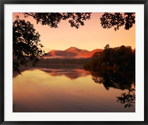 Framed Derwent Water in The Lake District, Cumbria, England Print