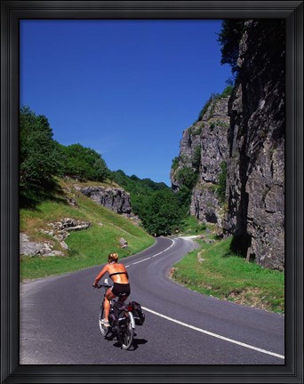 Framed Cheddar Gorge, Somerset, England Print