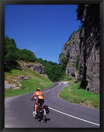 Framed Cheddar Gorge, Somerset, England Print