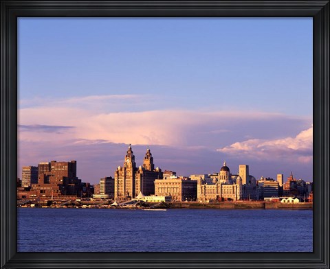 Framed Liverpool Skyline, Merseyside, England Print