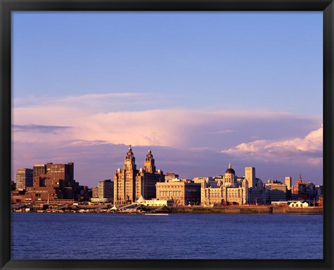 Framed Liverpool Skyline, Merseyside, England Print