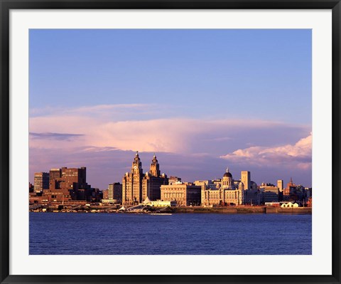 Framed Liverpool Skyline, Merseyside, England Print